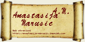 Anastasija Marušić vizit kartica